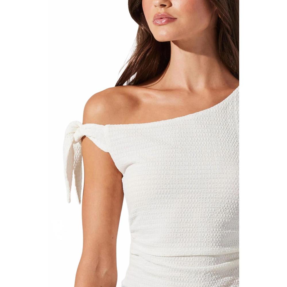 NEW ASTR lora textured off shoulder top in white - Picture 4 of 4